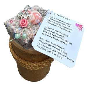 Handcrafted,‎ Embellished, Fabric Wrapped Gift Box